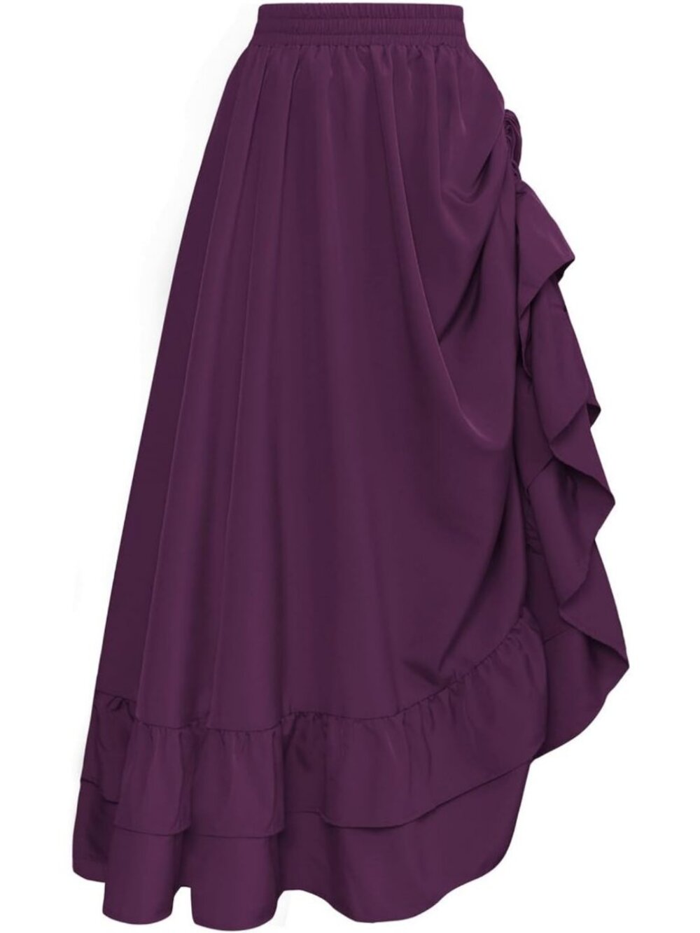 Renaissance Pirate Maxi Skirt for Women | Long Scarlet Skirt | Boho Chic Fashion